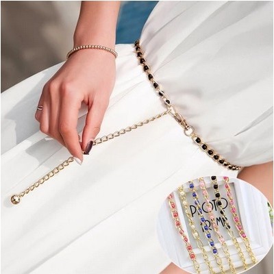 TBE - Ikat Pinggang H163 Ikat Pinggang Model Rantai Mutiara Imitasi Fashion Wanita Belt