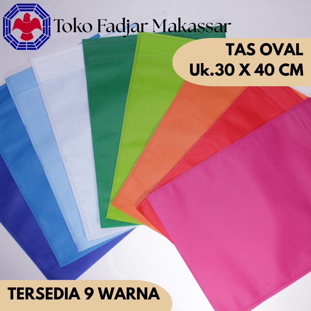 

Tas Spunbond Oval Ukuran 30 cm X 40 cm - 1 BKS (20 pcs)