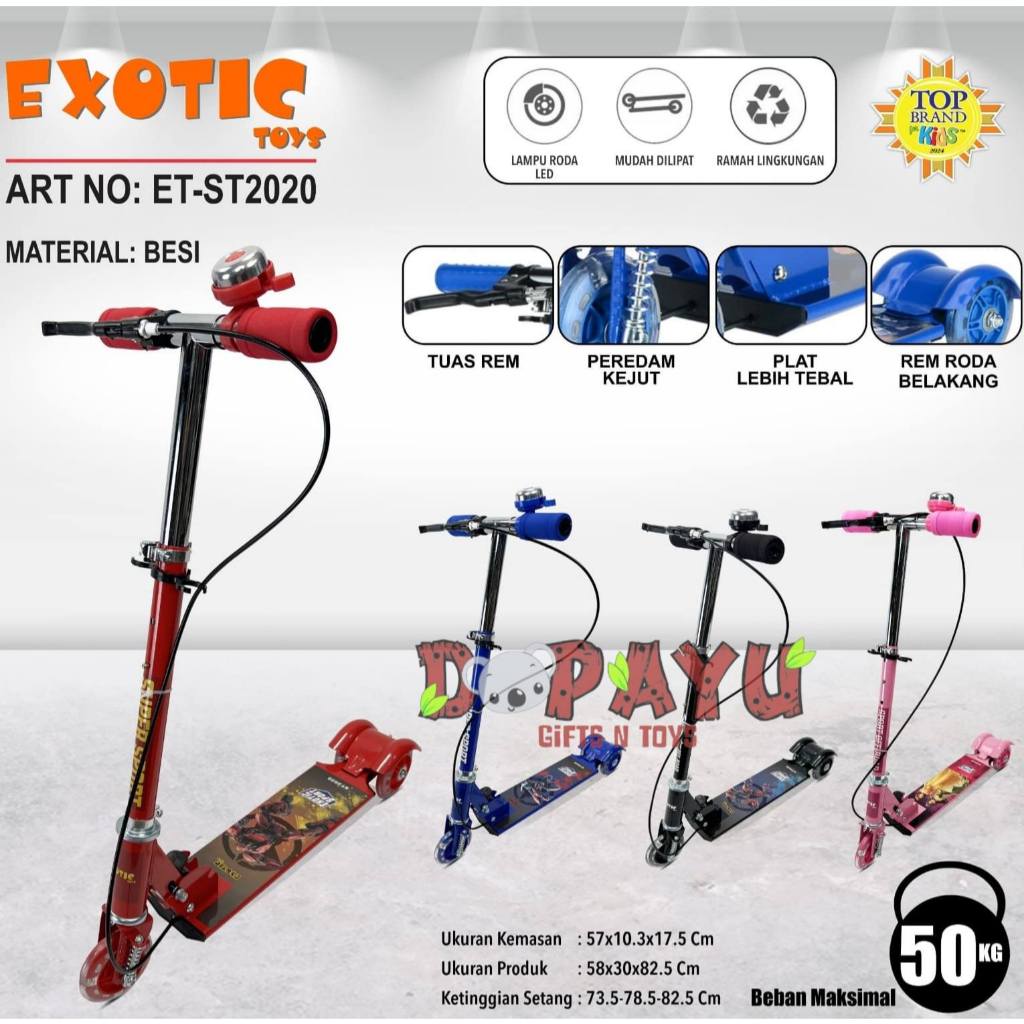 Scooter Anak EXOTIC ST2020 Kickboard Skuter ST-2020 Otoped