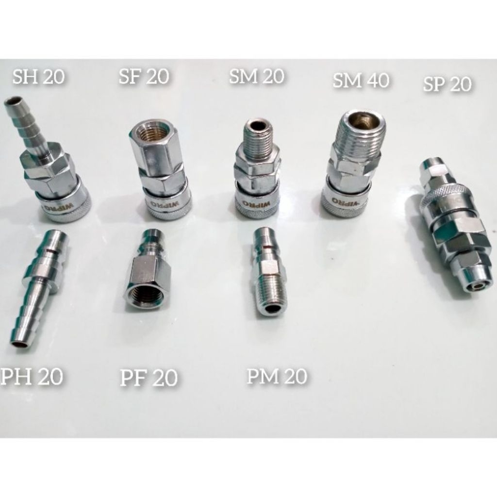 Wipro Quick Coupler / Coupler Sambunga Kompresor / Nepel Sambungan Kompresor Angin PH20/PM20/PF20