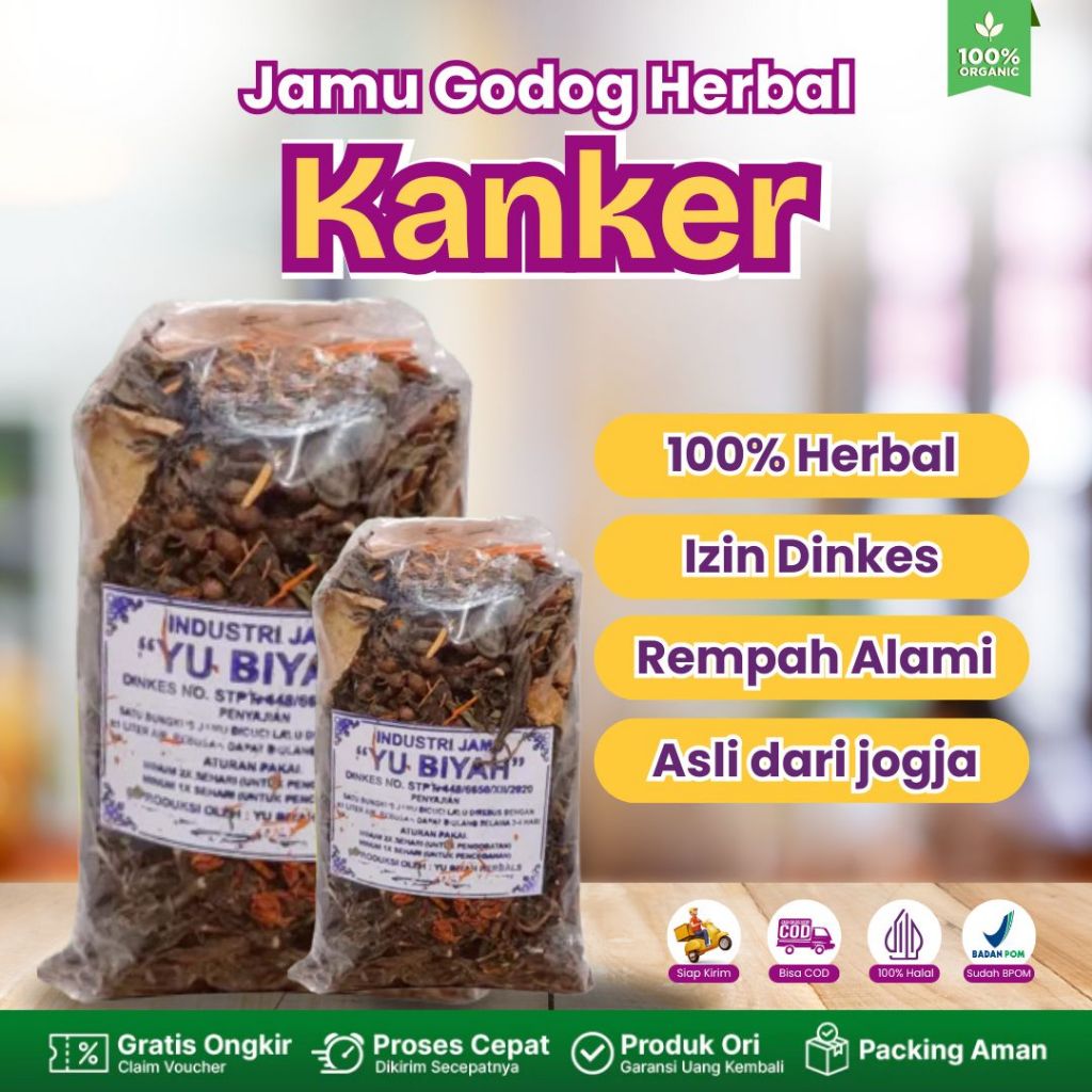 

Yu Biyan HERBAL GODOG KANKER Jamu Godog Herbal 100% Organik Izin Dinkes Rempah Alami Asli dari Jogja