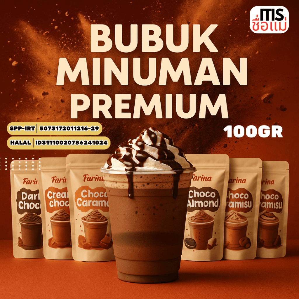 

Bubuk Minuman Premium PLAIN 100gr Varian Coklat Serbuk Minuman Kekinian