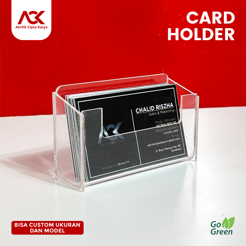 

Kartu Nama Meja / Card Holder / Tempat Kartu Akrilik / Notescard / Kotak Notescard