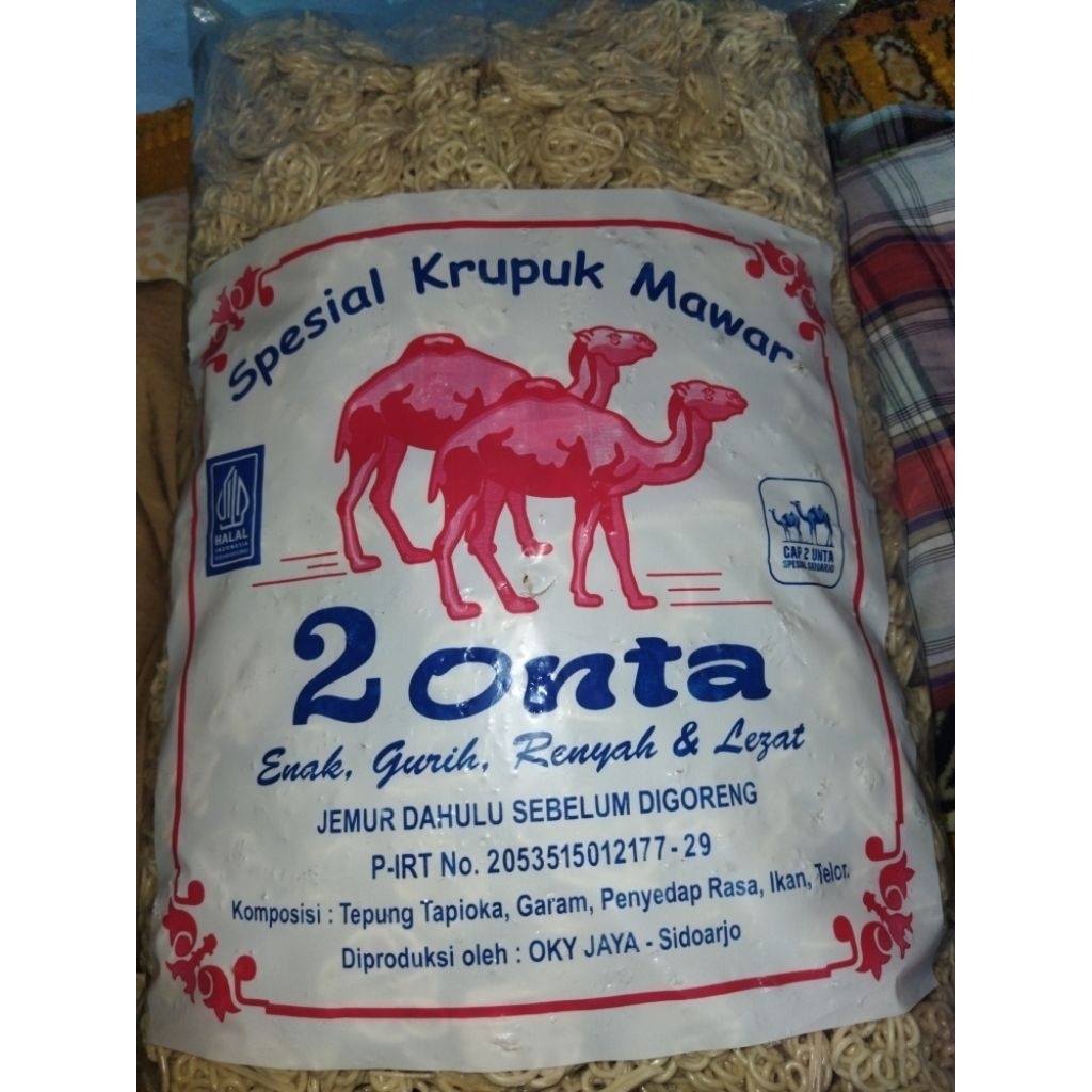 

DUA ONTA 500gr Krupuk Kerupuk Mawar Seblak Rafael size sedang merk