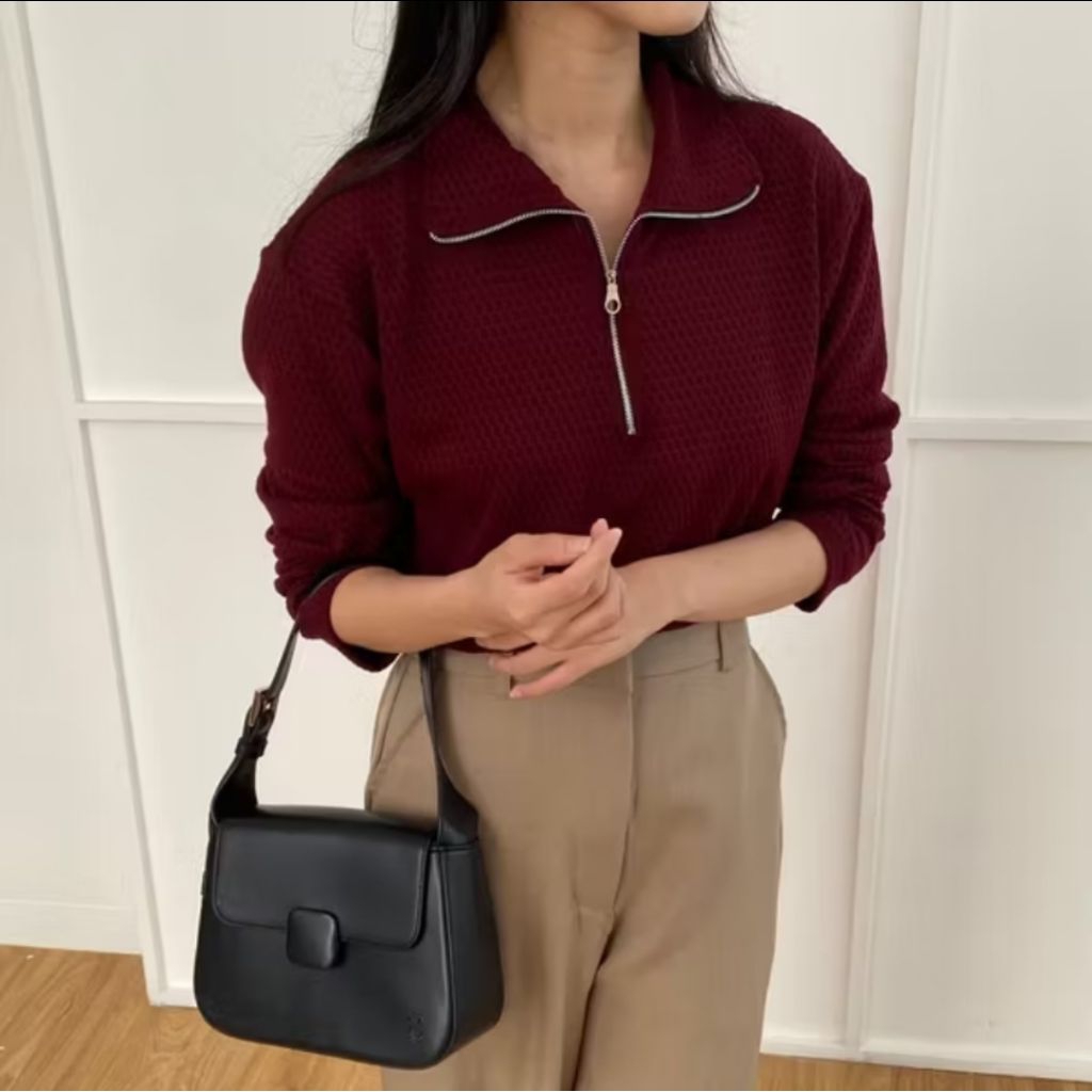 Baju Lengan Panjang Wanita/Baju Kerah/Baju Kantor/Baju Kuliah