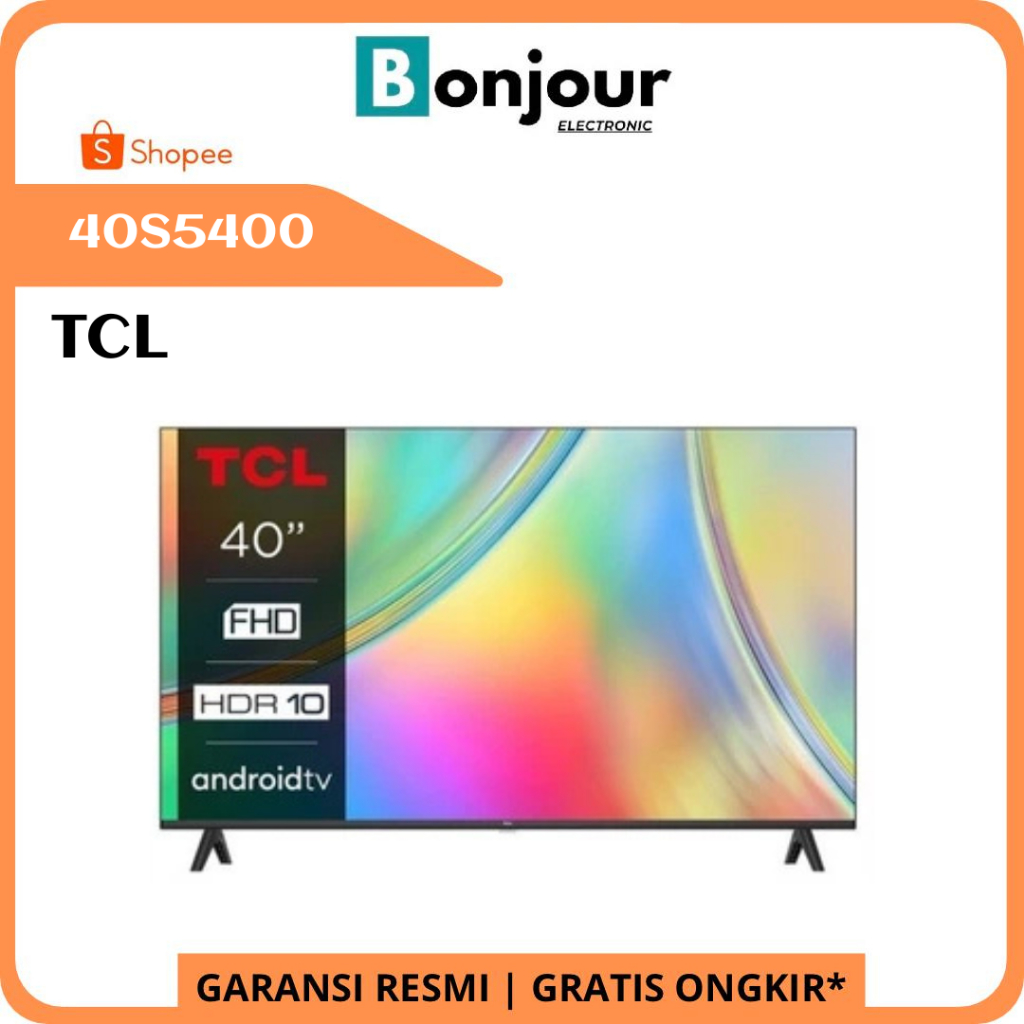 TV TCL 40 Inch Google TV 40S5400 Android TCL 40" Bezel Less Design FHD