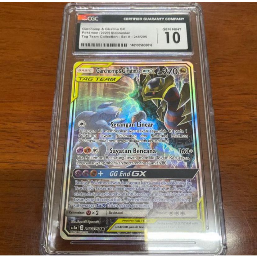 Pokemon TCG ID Indonesia AC3a Garchomp & Giratina GX SR AA CGC 10 PSA