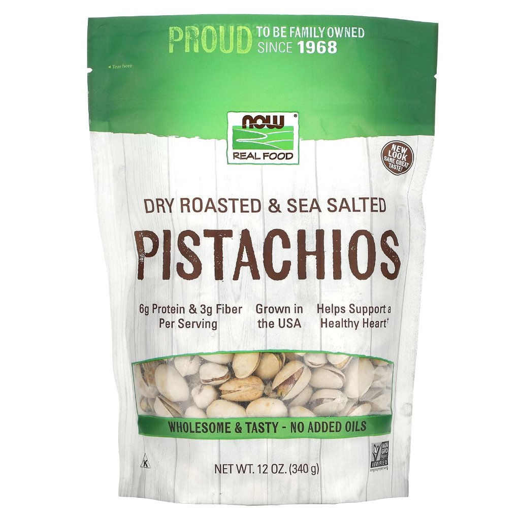 

NOW Foods Dry Roasted & Sea Salted Pistachios 340 g