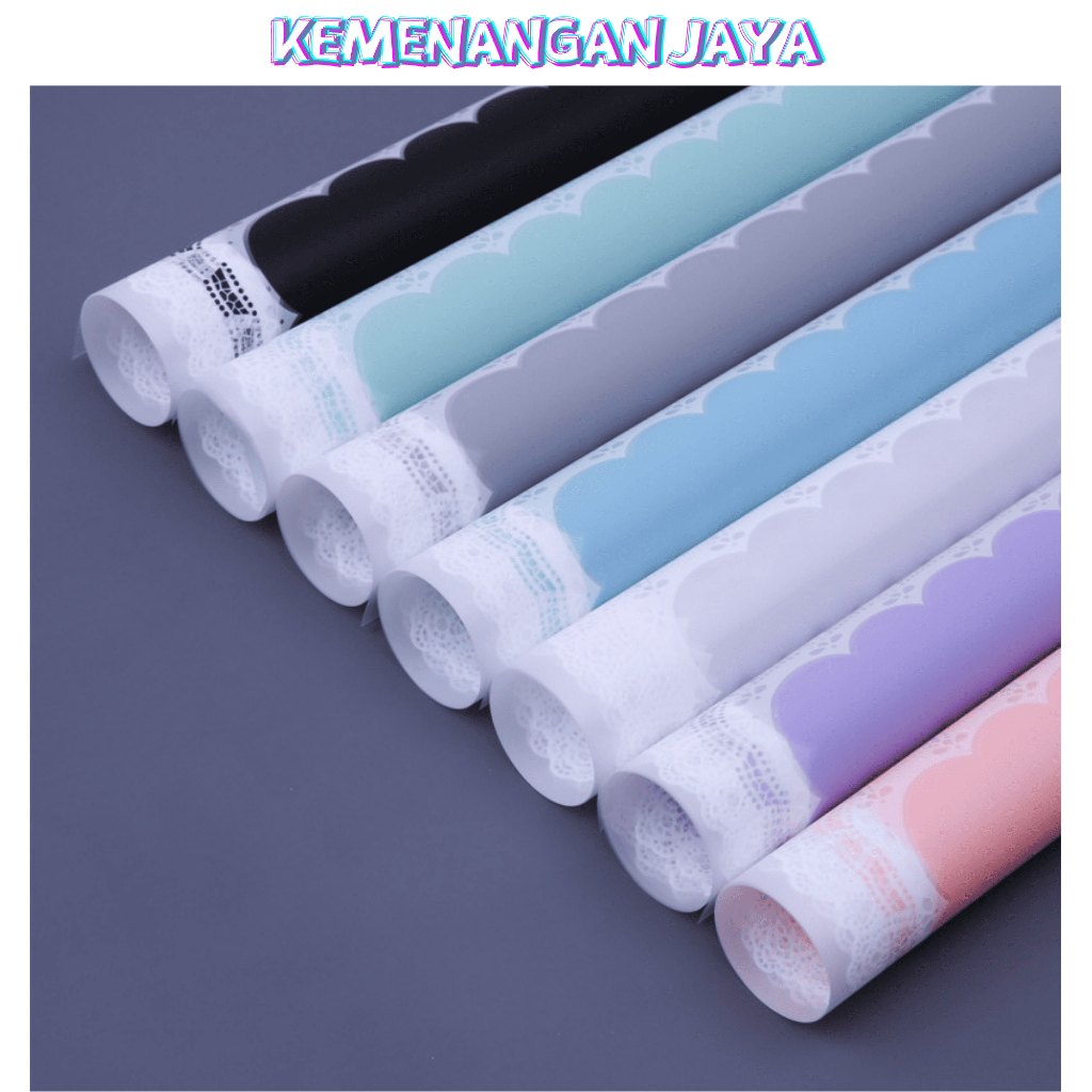 

Flower Wrapping Paper Motif Renda Lace Border Cellophane Kertas Buket Bunga KB018