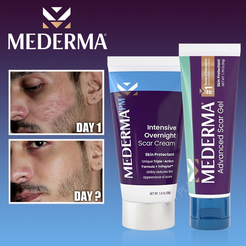 Mederma Advanced Scar Gel 50g / Mederma PM Intensive Overnight Scar Cream 28g