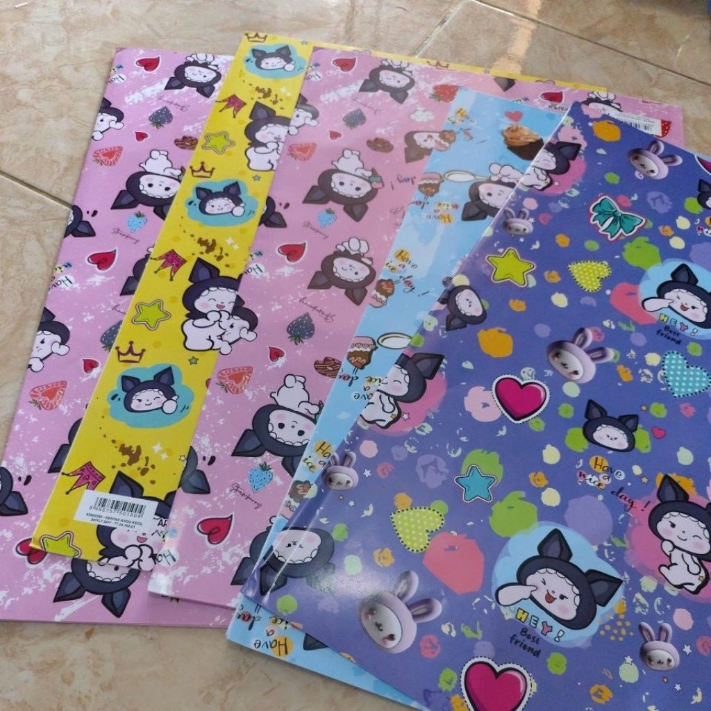 

kertas kado kiky glossy motif kuromi anime