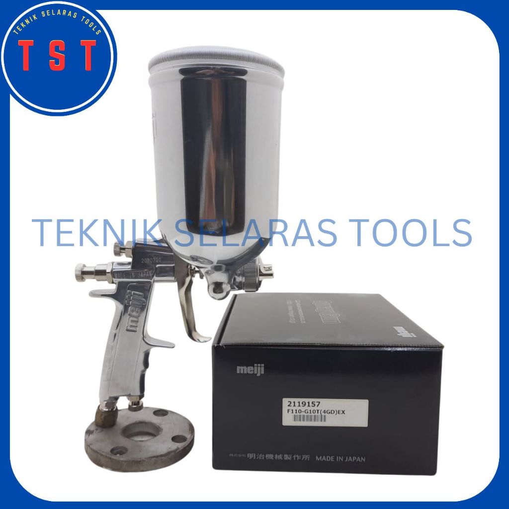 MEIJI Spray Gun F110 G10T / G13T / G15T + Cup 4GD / Alat Semprot Cat Metalik Tabung Atas