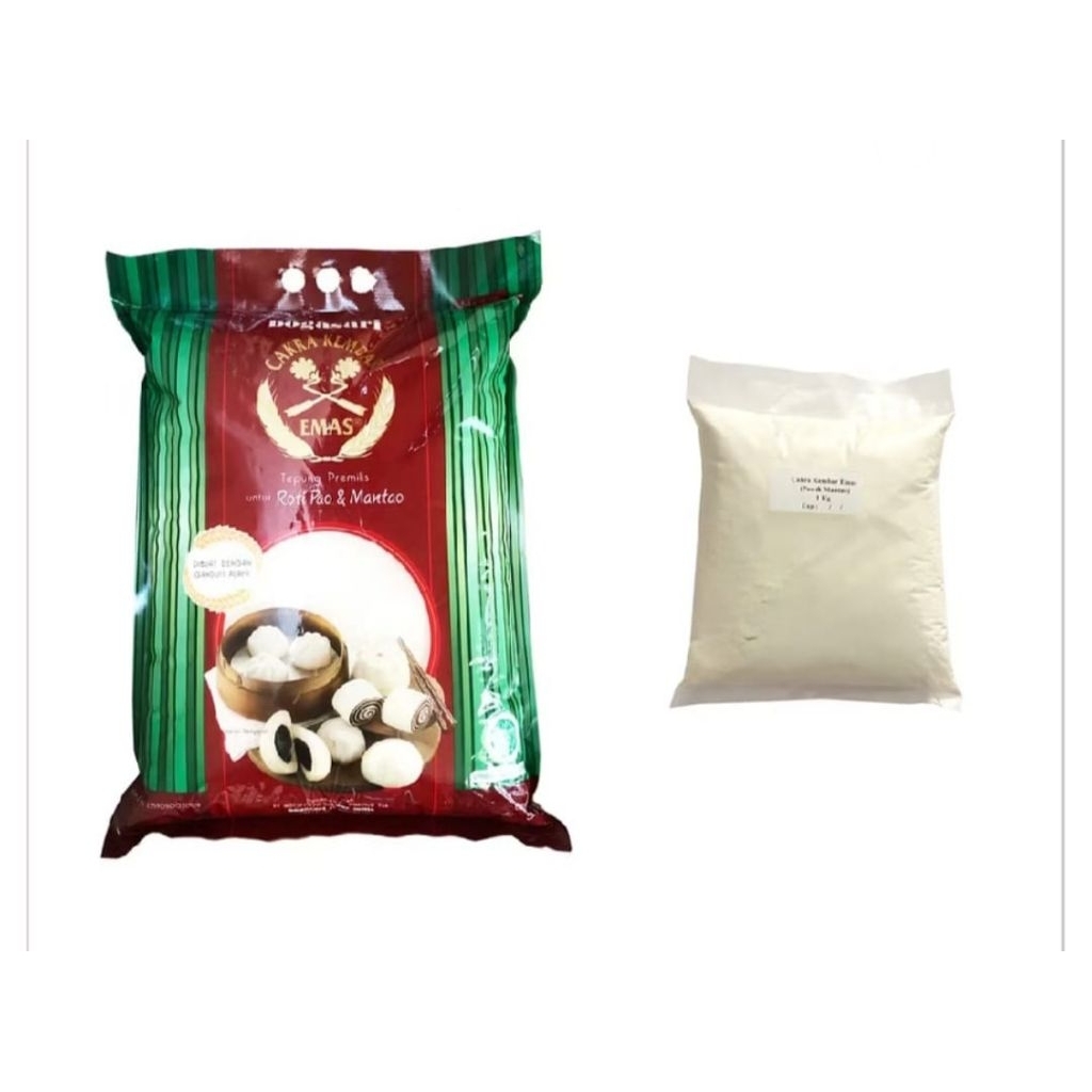 

Bogasari Cakra Kembar Emas Pao & Mantao Tepung Terigu Repack 1kg