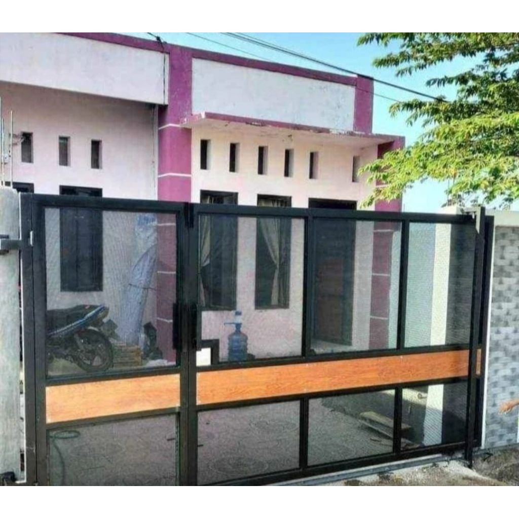 pagar minimalis perforated kombinasi grc