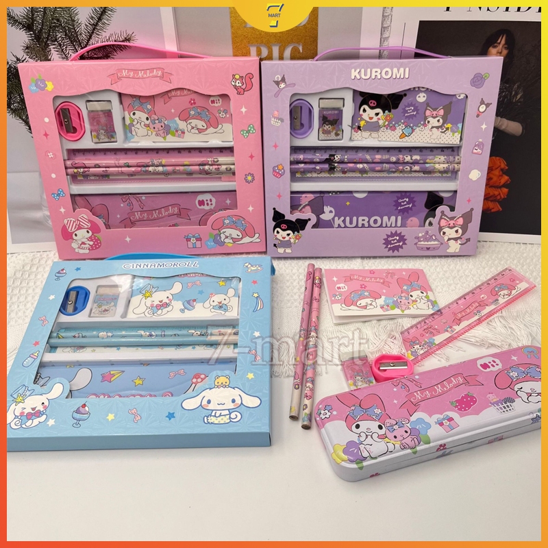 

7in1 Stationery Set Study Pencil Set Paket Alat Tulis Set Anak Kartun Pensil Set Alat Tulis Edukasi