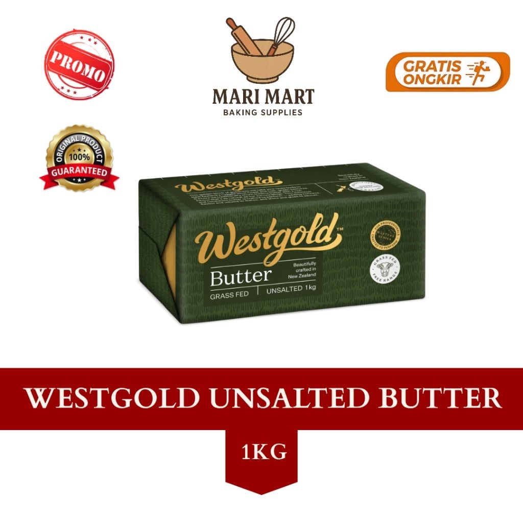 

Westgold Unsalted Butter / Mentega Unsalted 1KG