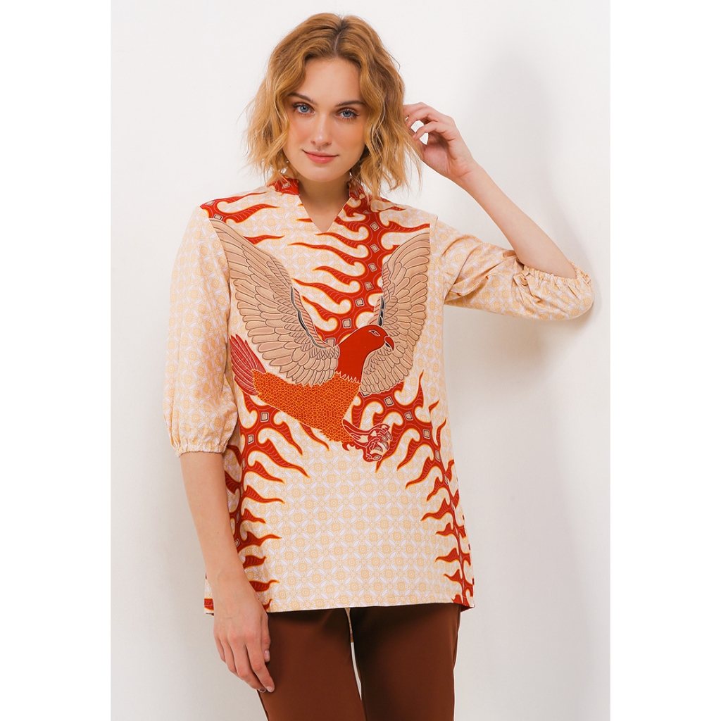 Arjuna Weda Blouse Batik Wanita Motif Garuda