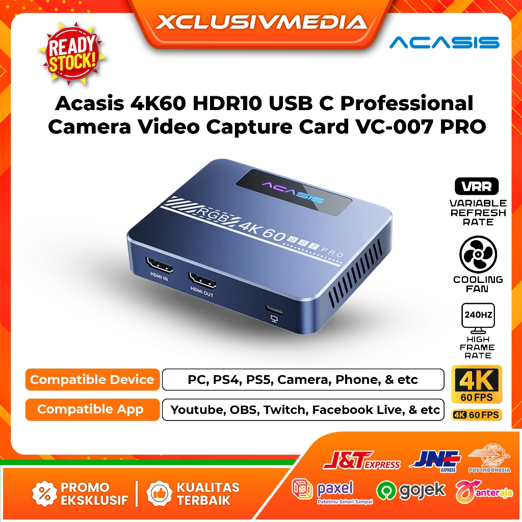 ACASIS HDMI Video Capture Card USB 3.0 4K 60Hz Ultra HDR - VC 007PRO