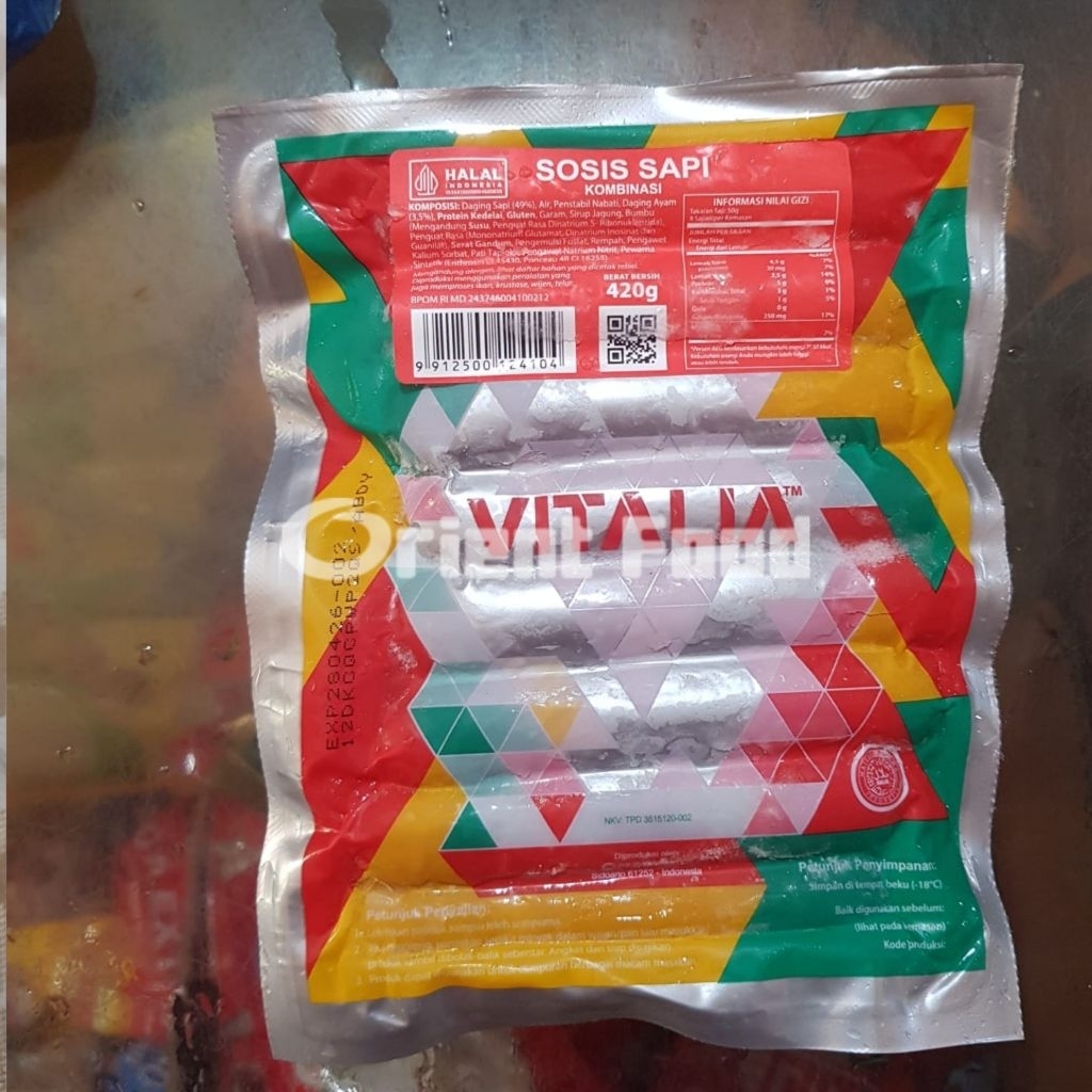 

Vitalia Sosis Sapi Kombinasi 420gr isi 15bj