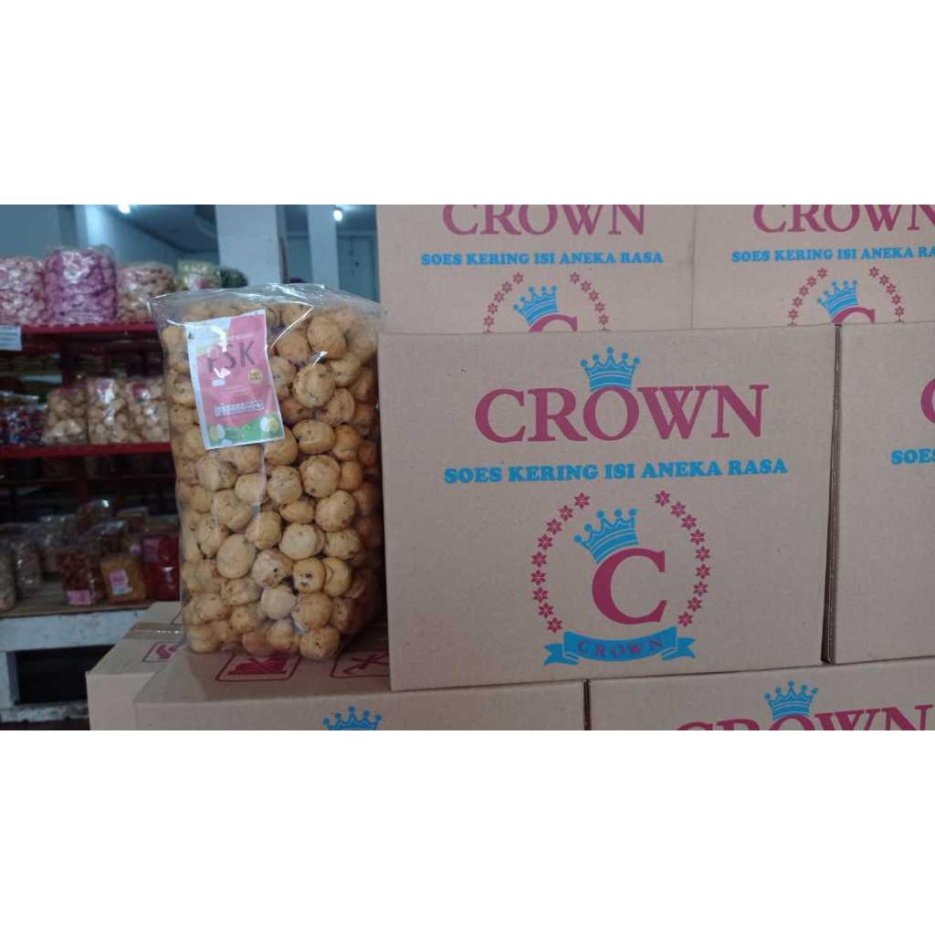 

Pusat Snack Kiloan - Sus Kering Isi Coklat Crown Lumer 2kg 1kg
