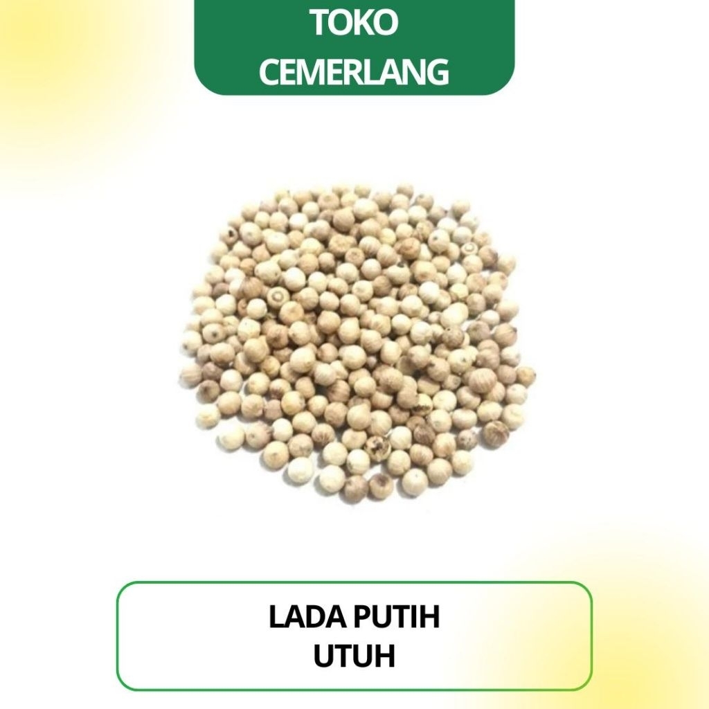 

Lada Putih Utuh 100 gr / 250 gr / 500 gr