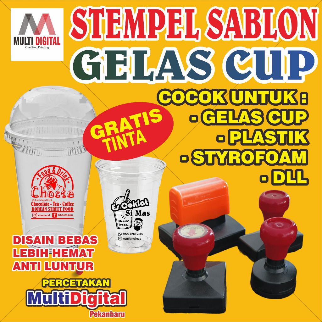 

Jual Stempel Tinta Permanen (Cup, Plastik, Streaform) Ukuran 9 x 9 cm