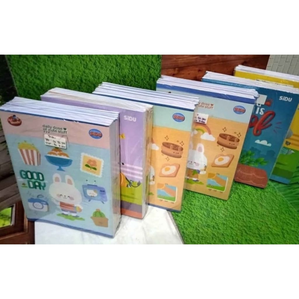 

buku tulis SIDU 38. per pack isi 10 buku. kertas tebal dan bagus