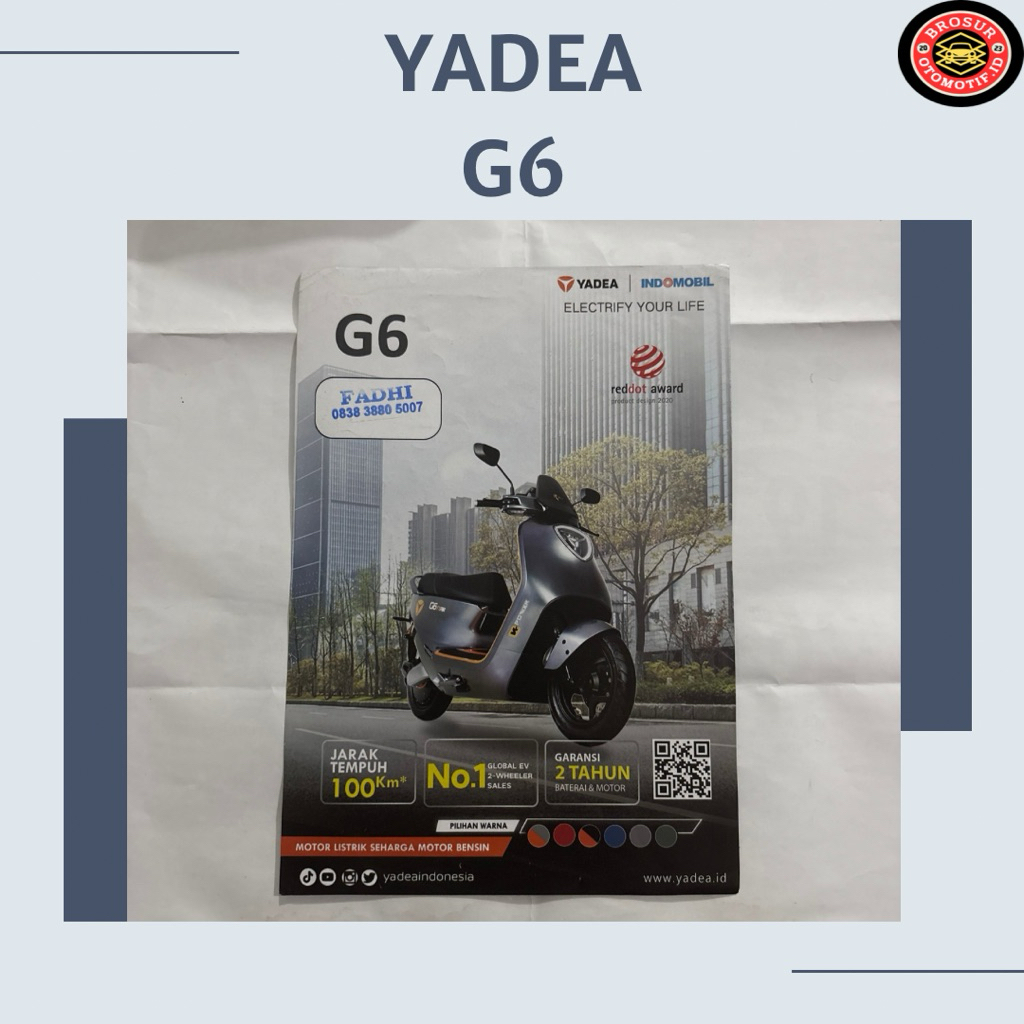 Brosur Yadea G6 ( flyer )