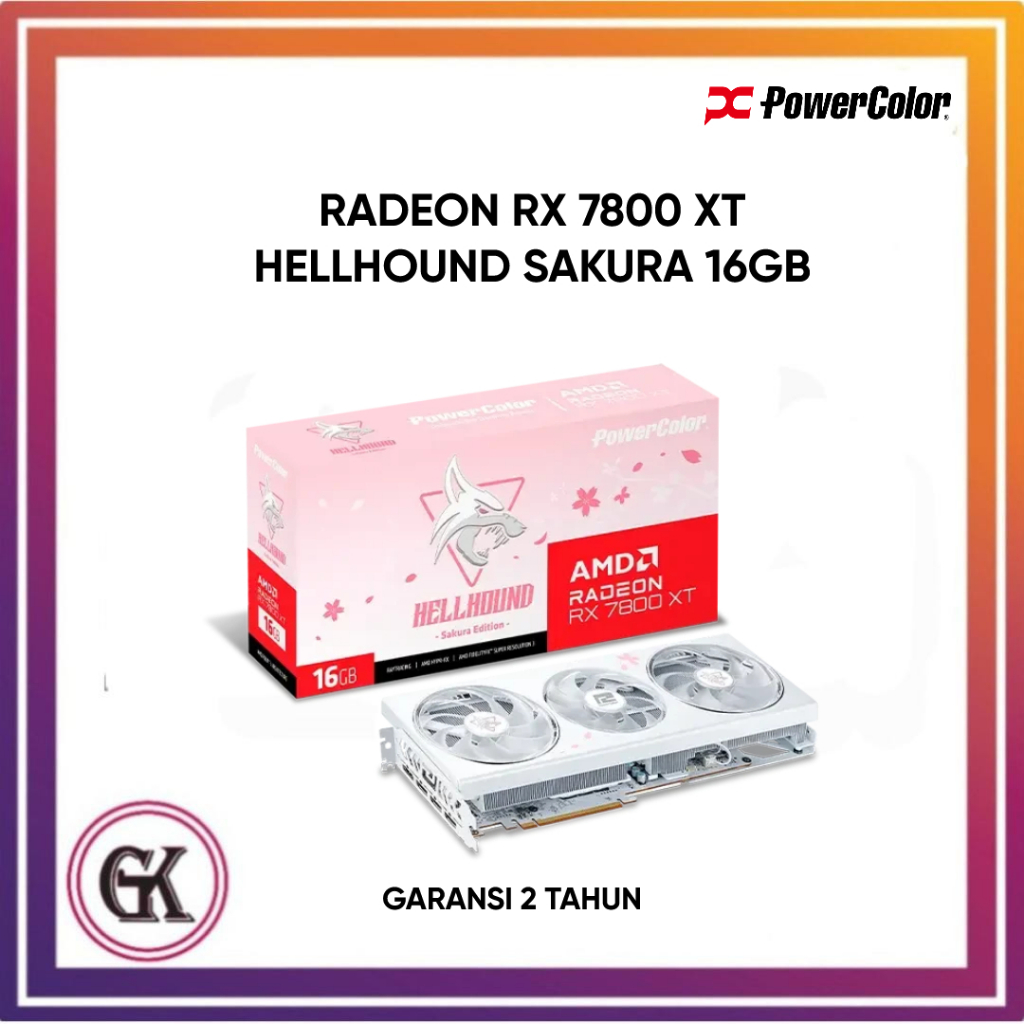 VGA POWERCOLOR RX 7800 XT HELLHOUND SAKURA OC 16G GDDR6 RX 7800XT