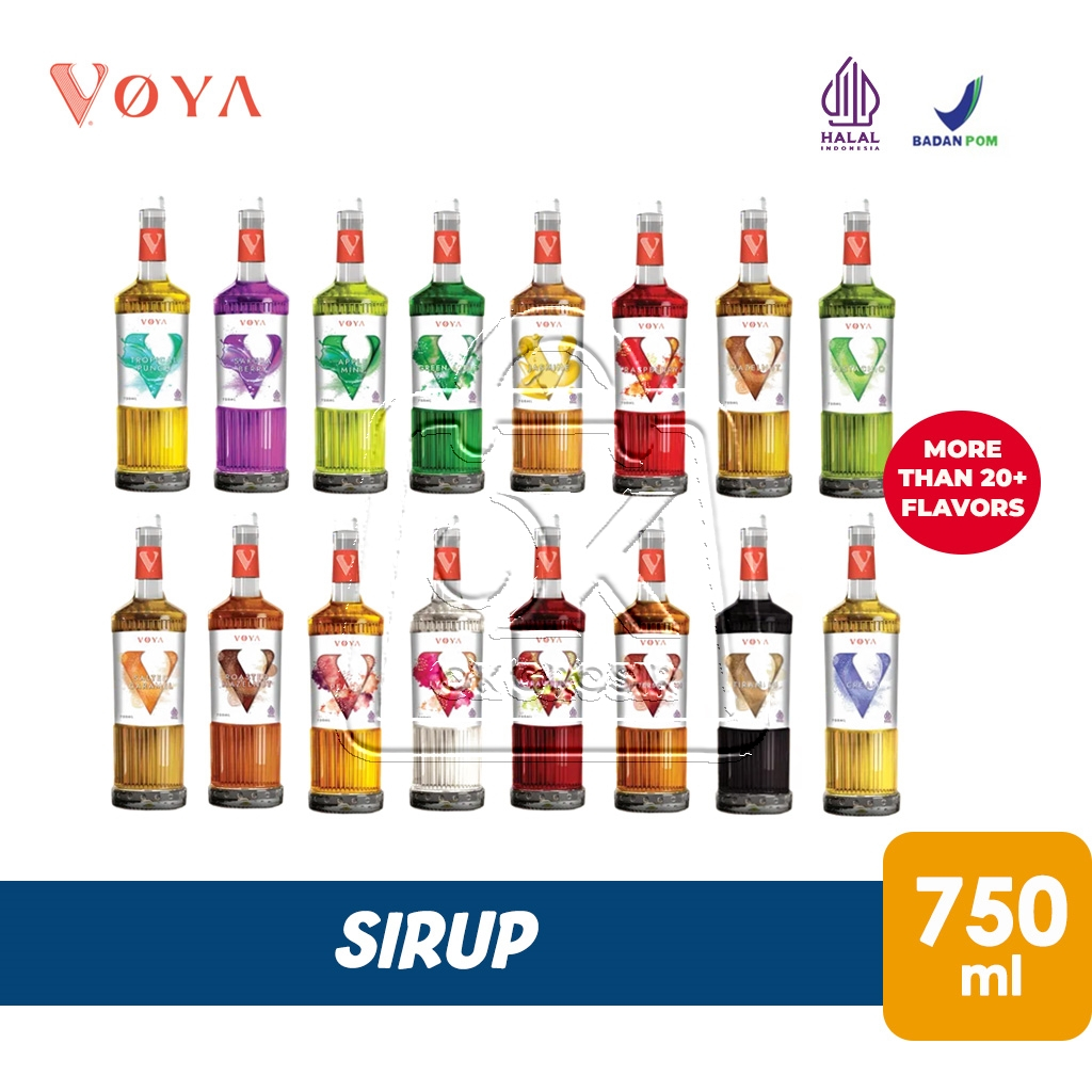 

Sirup Minuman Kafe VOYA Premium Syrup Aneka Rasa (Botol Plastik 750ml)