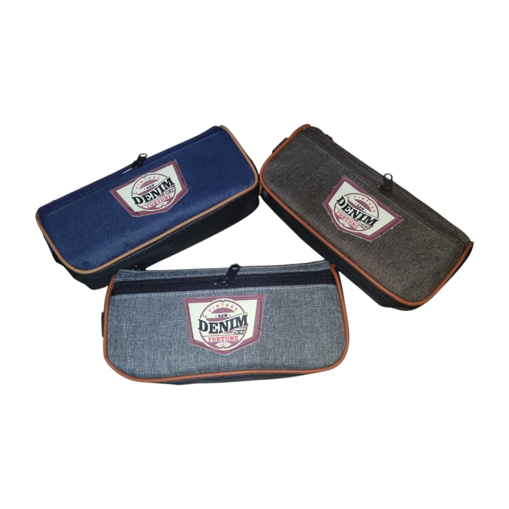 

Tempat Pensil / Kotak Pensil Bahan Kain Denim Fortune