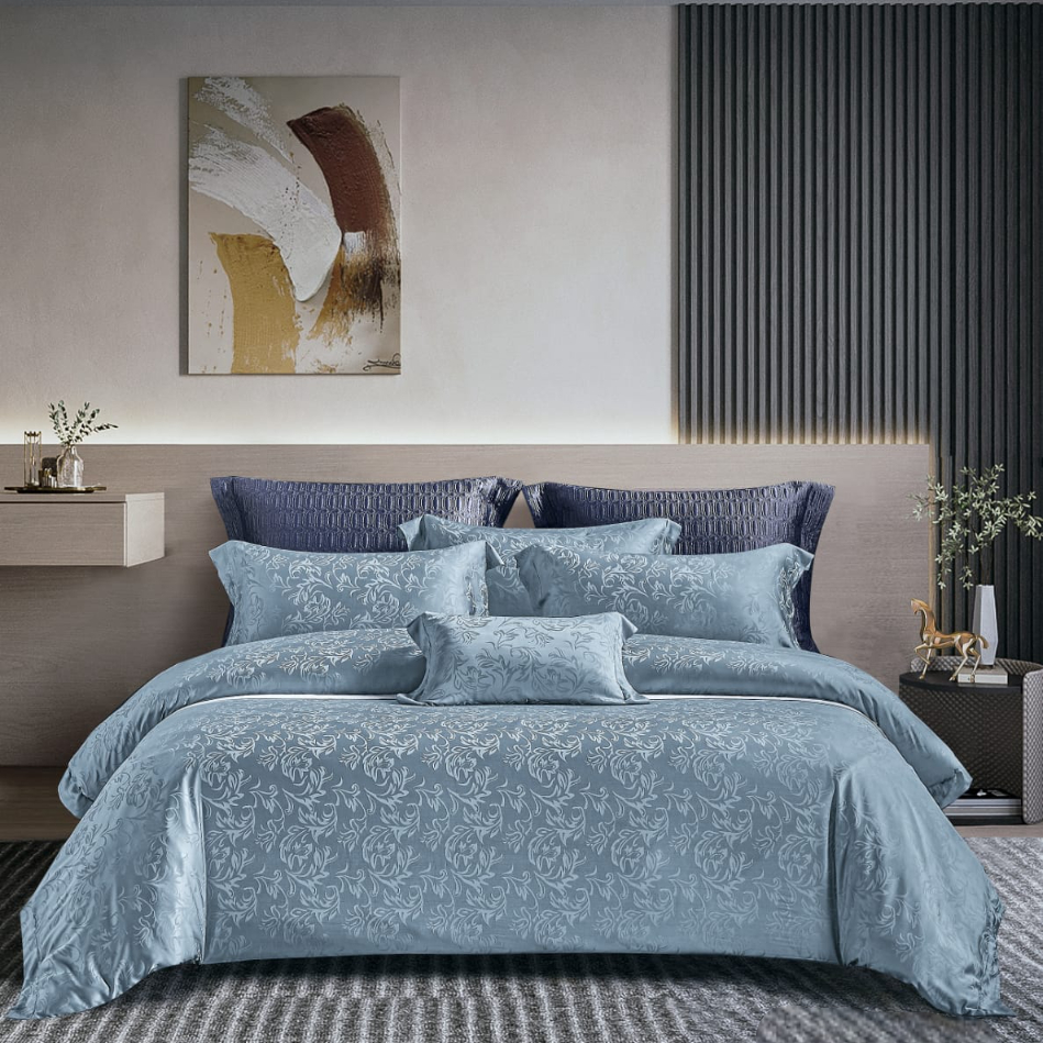 Bedcover Set Sprei Tencel80s Jacquard Sutra 80s Emboss Queen King Koil 200x200 180x200 160x200