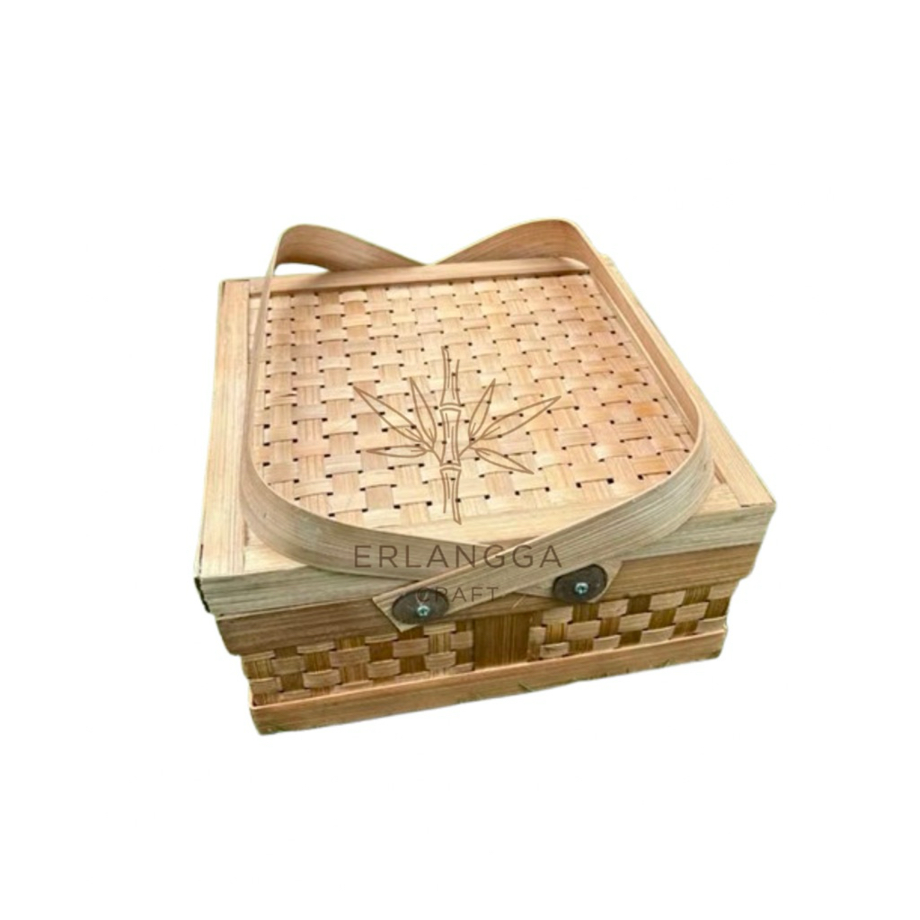 Rantang Bambu Kotak | Box Hampers | Box Bambu | Rantang Bambu Anyaman | Rantang Bambu Kotak