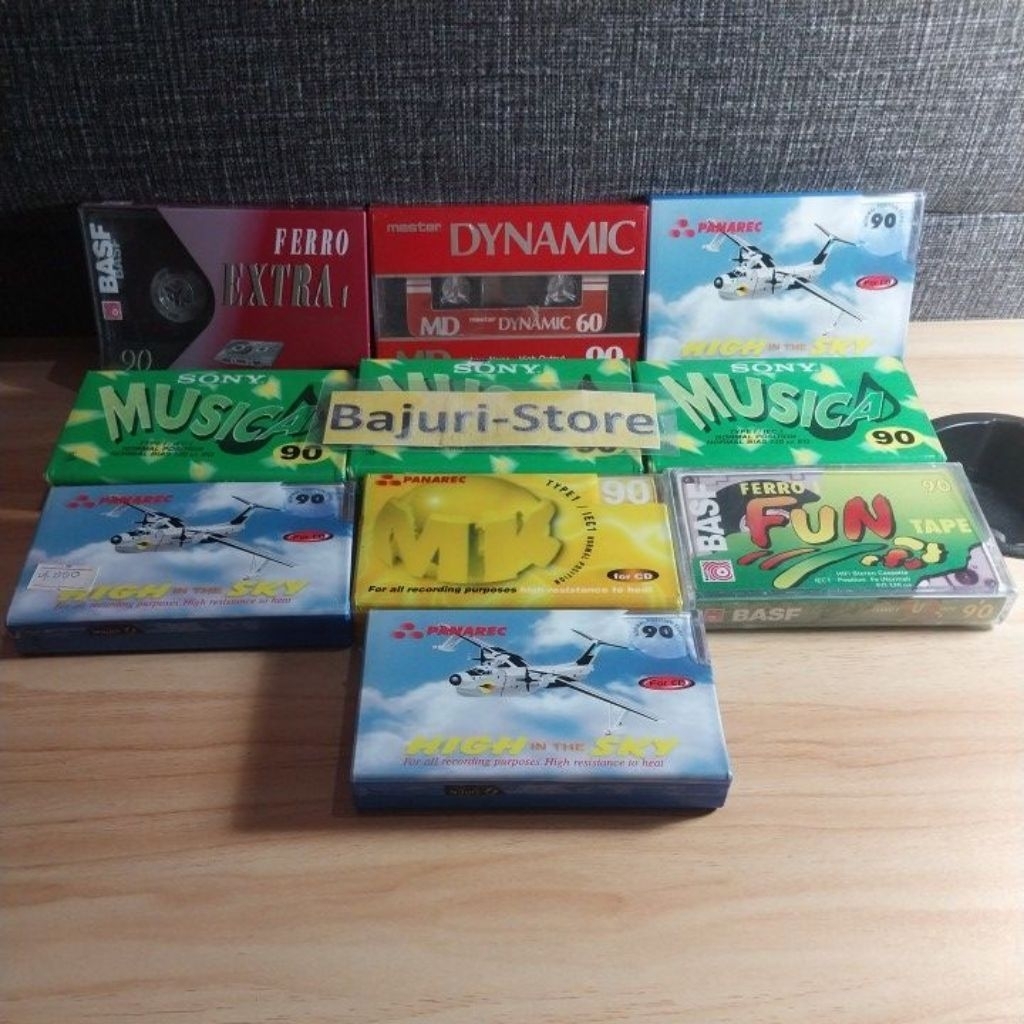 Kaset Pita Kosong/Segel/Original/Sealed/C 90/ "BASF"  "Dynamic"  "Panarec"  "Sony" /