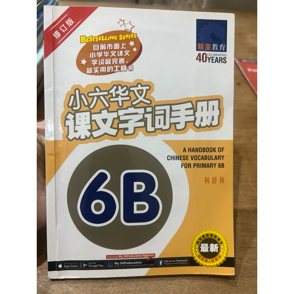 Chinese vocabulary for primary 6B