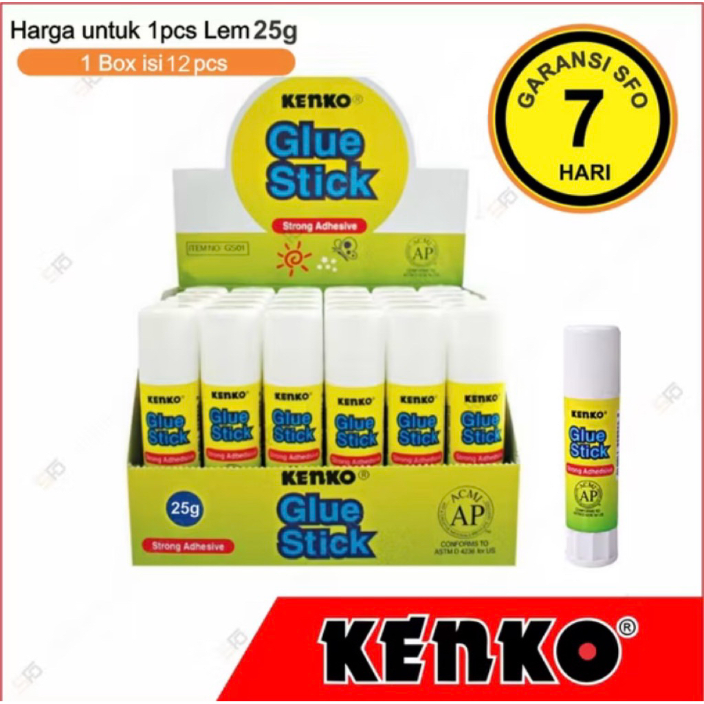 

Glue Stick KENKO 25gr dan 8gr/1pc/Lem stik/Lem kertas