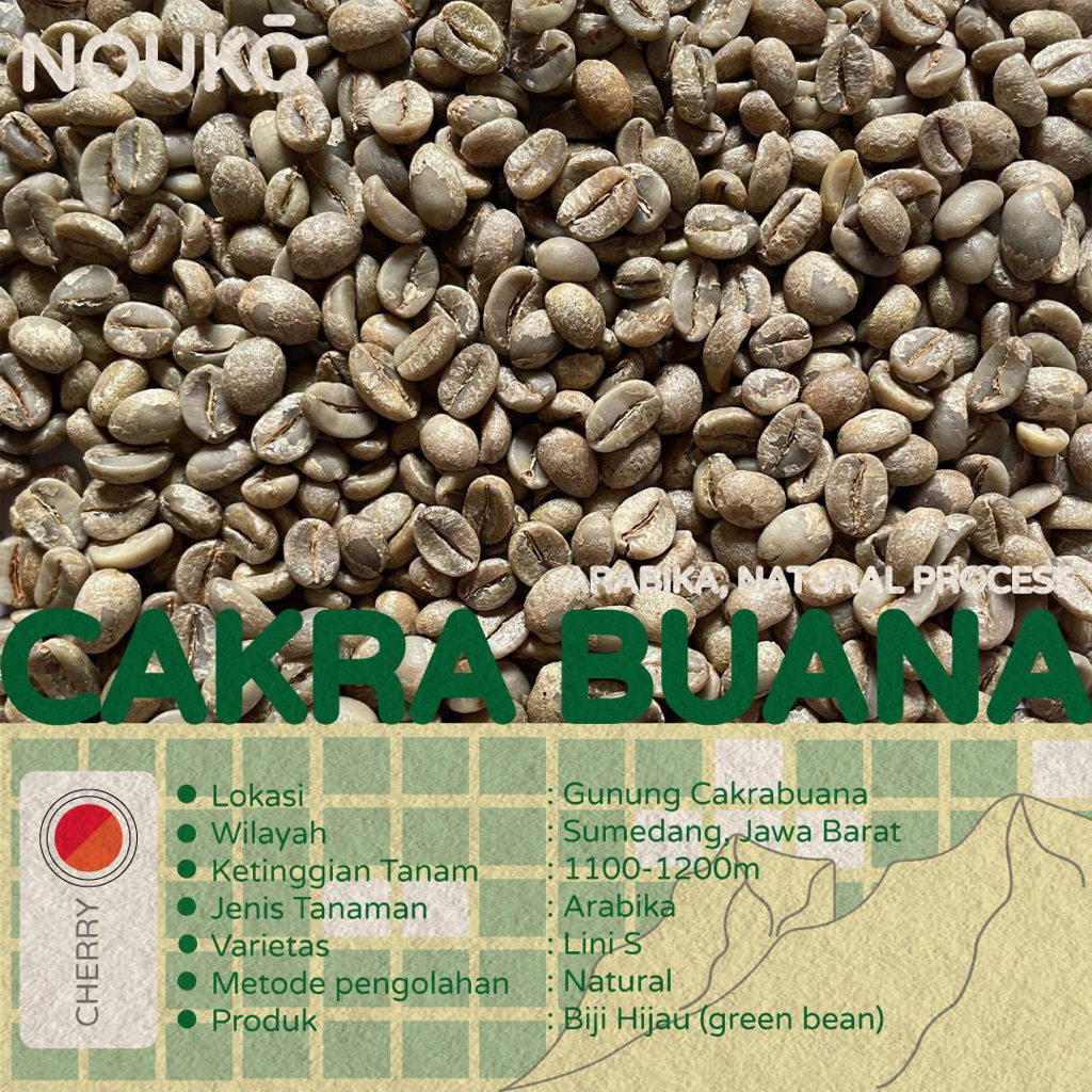 

Green Bean Kopi Arabika Gunung Cakrabuana Sumedang Jawa Barat Natural Process