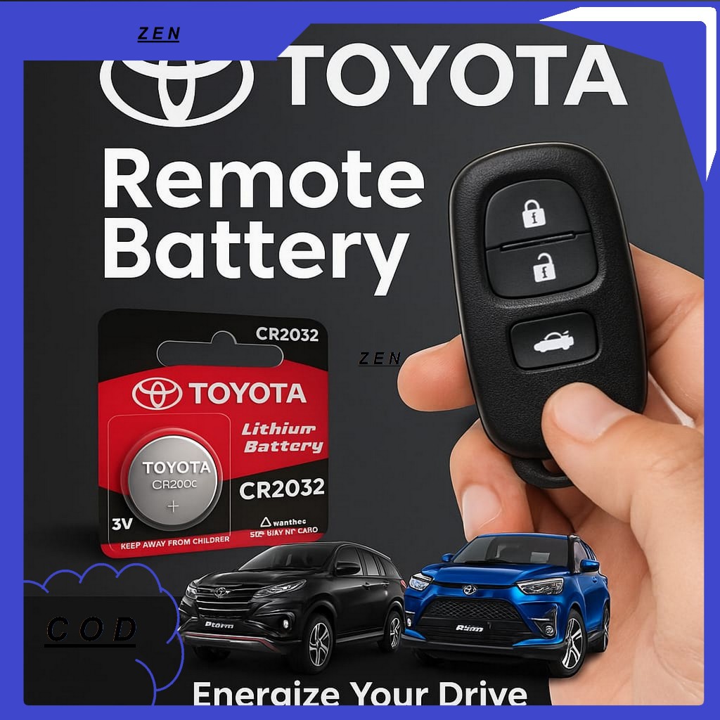 Baterai Batre Batu Remot Mobil All New Rush Terios Asli Ori Lithium Battery 3V untuk Toyota Remote C