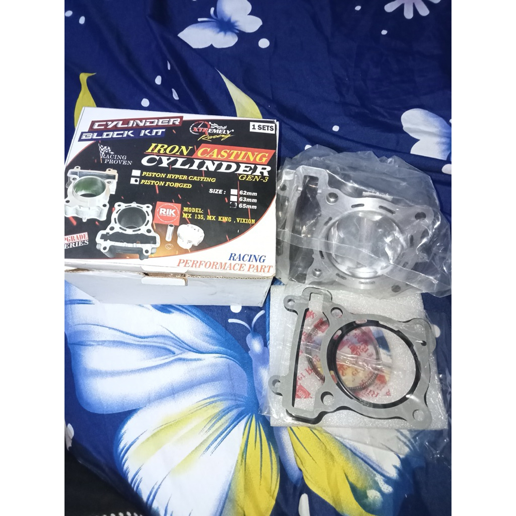 blok iron casting xtr piston forged mx king mx old mx 135 vixion r15 bore up 65mm/200cc