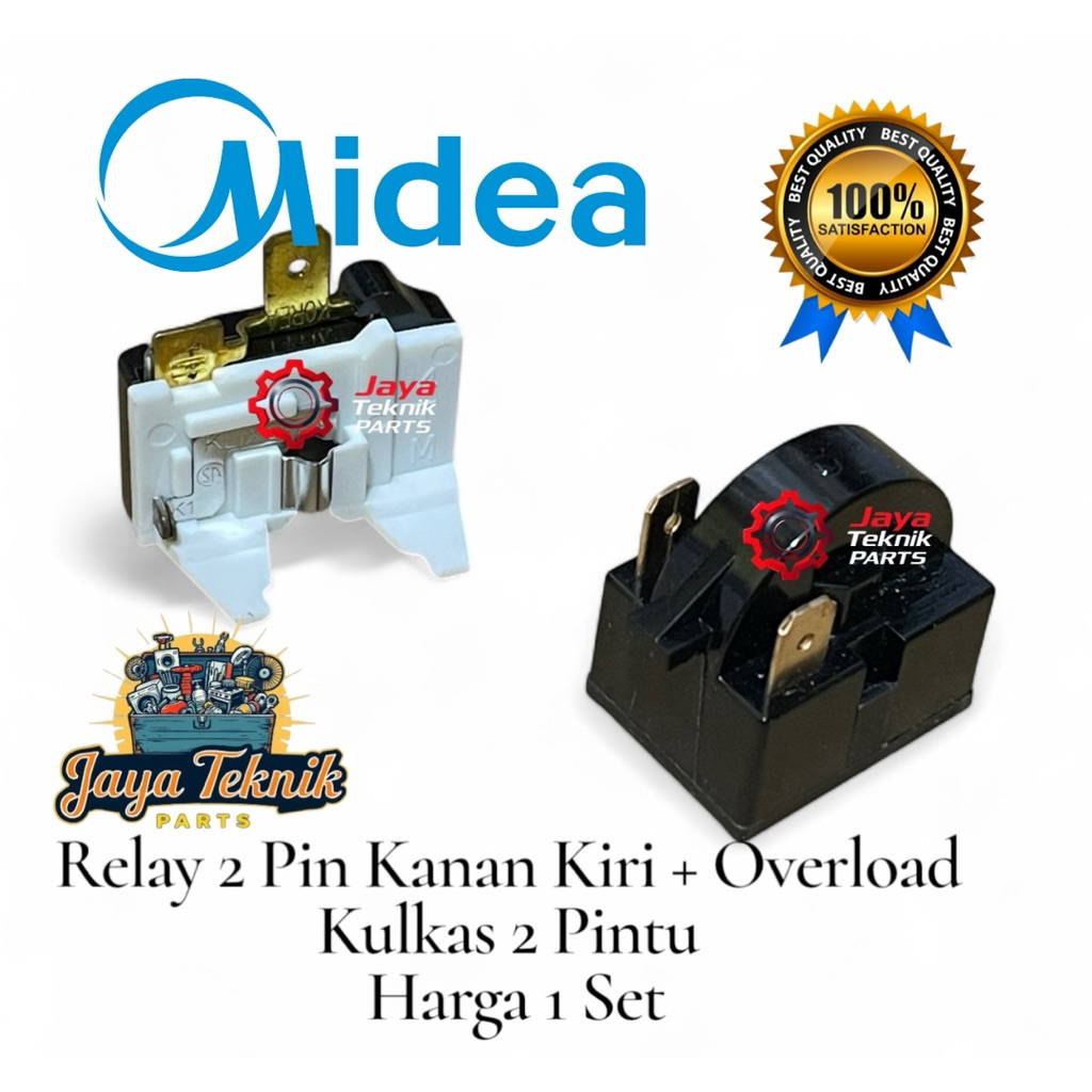 Set Relay Ptc Overload Kulkas Midea 2 Pintu / Relay Kulkas Midea