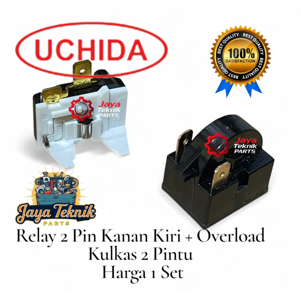 Set Relay Ptc Overload Kulkas Uchida 2 Pintu / Relay Kulkas Uchida