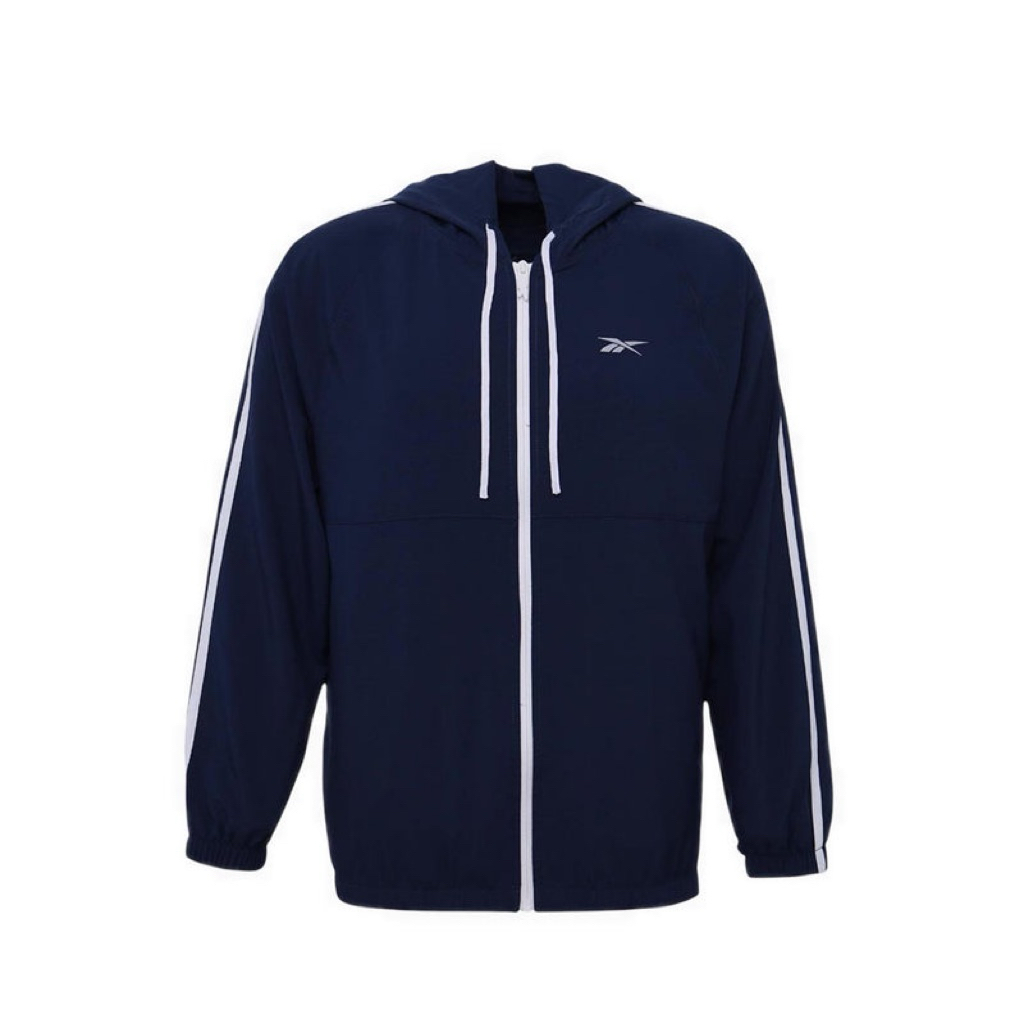 Jaket Hoodie Lari Running Pria REEBOK PERFORMANCE Hoodie Jacket ORIGINAL RESMI Navy