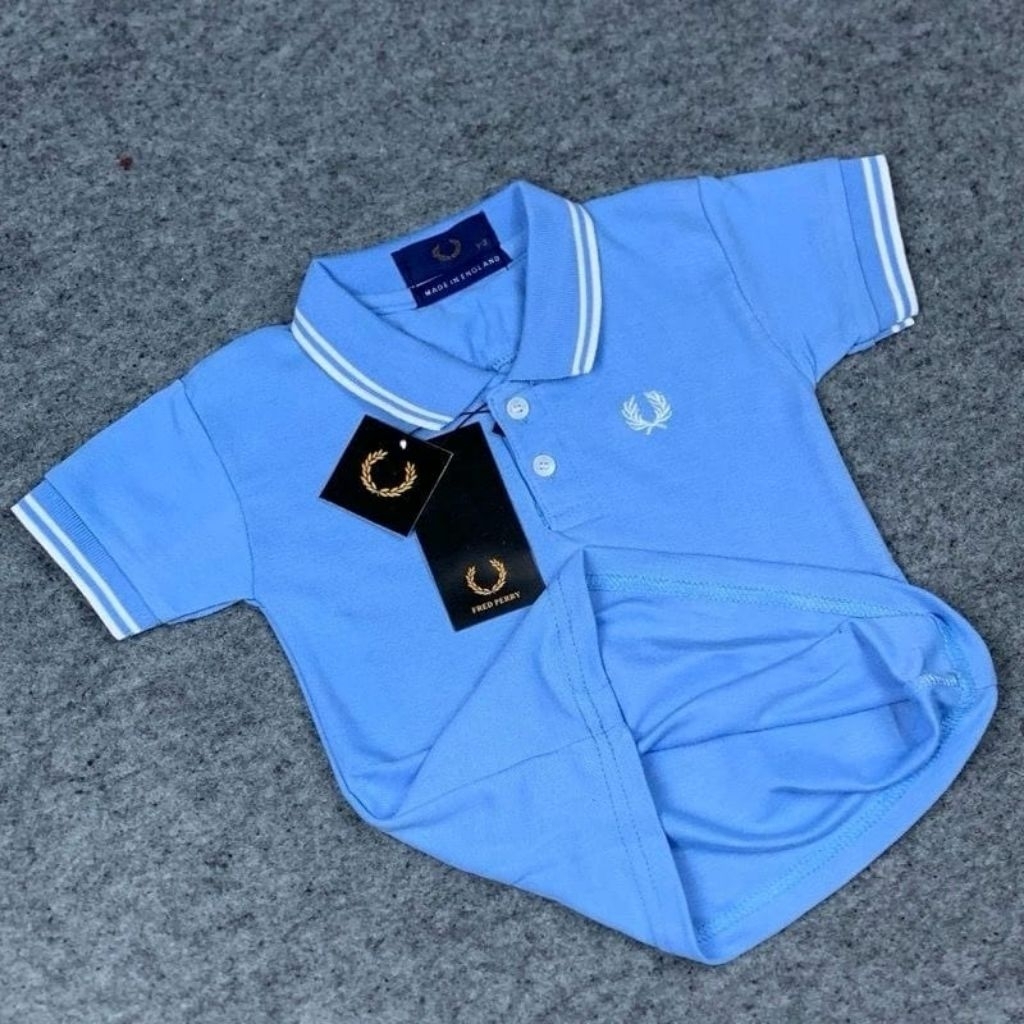 Kaos Kerah Polo Shirt Fred Perry Anak Usia 1-12 Tahun/Kaos Kerah Anak-Anak Lengan Pendek