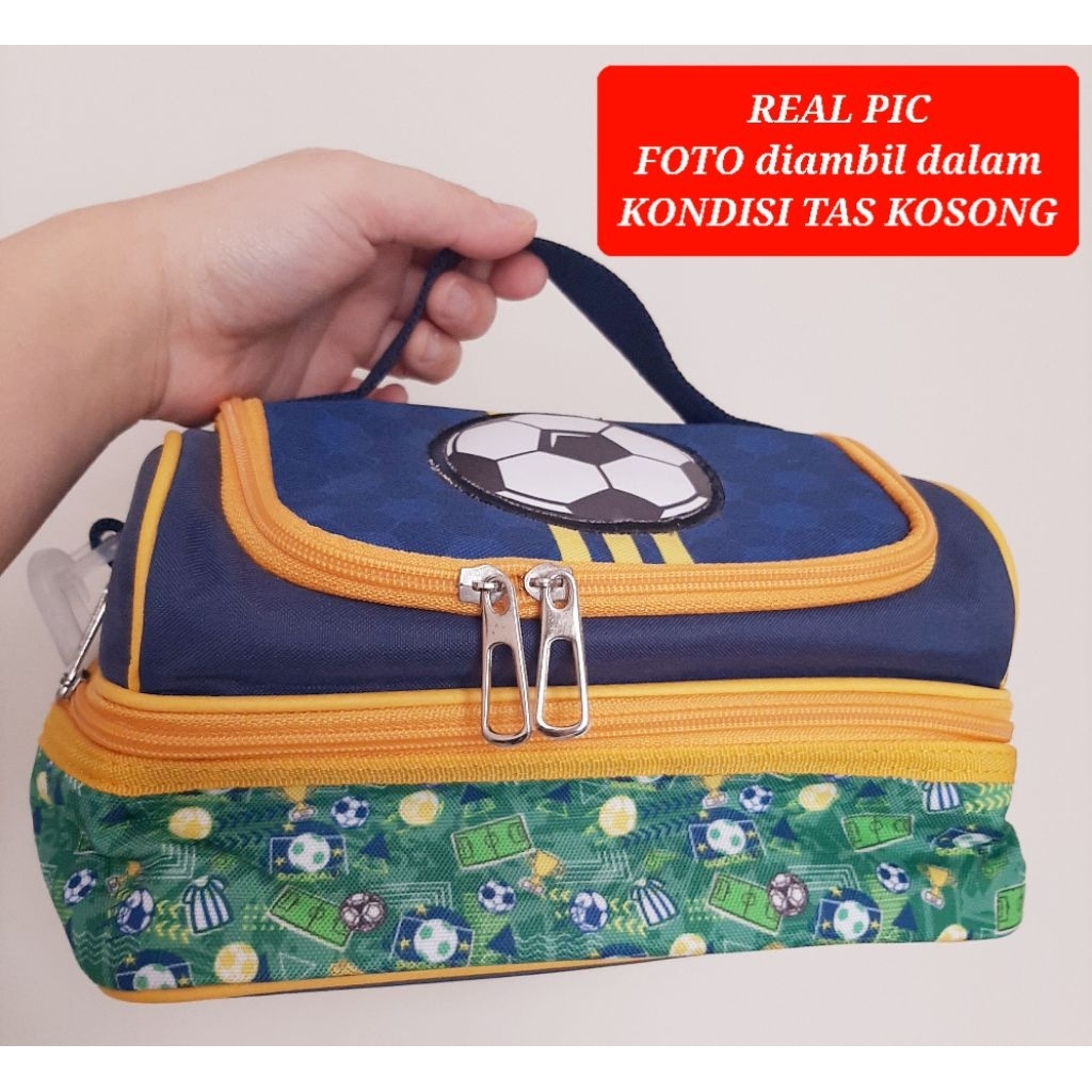 lunch bag karakter soccer lunch bag anak tema sepakbola tas bekal sepakbola tas bekal anak bola tas 