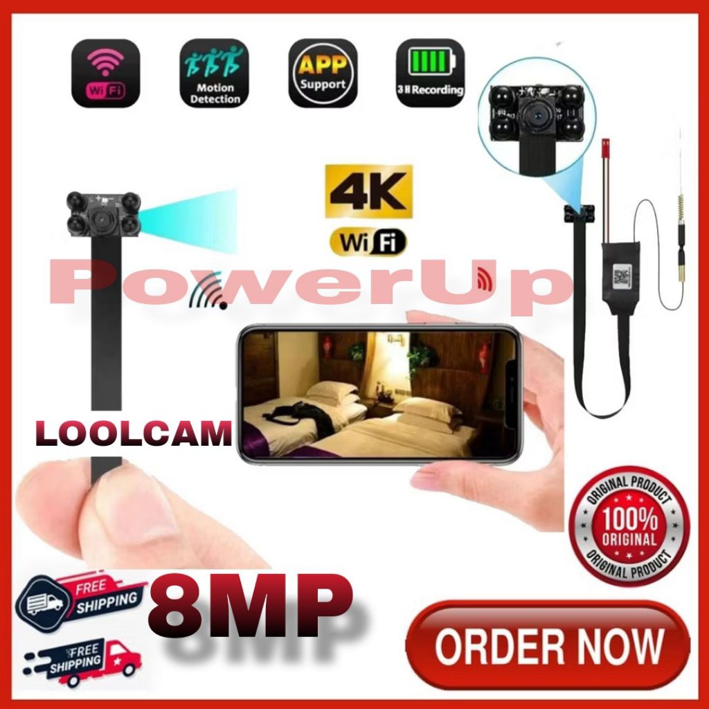 Kamera Pengintai IP SPY CAMERA JARUM WIFI FULL HD1080P /4k MODE  KAMERA JARUM SPY MINI