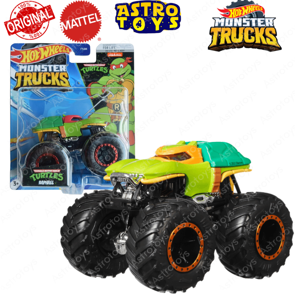 Hot Wheels Monster Truck TMNT Raphael Teenage Mutant Ninja Turtle Theme / Diecast Mobil Hotwheels