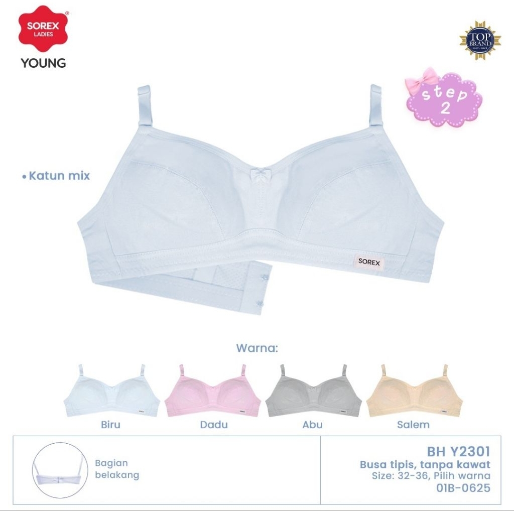 [ZDS] BH SOREX YOUNG Y2301 - BRA PELAJAR TANPA BUSA KAIT 2 REMAJA ANAK SD SMP 32 34 36
