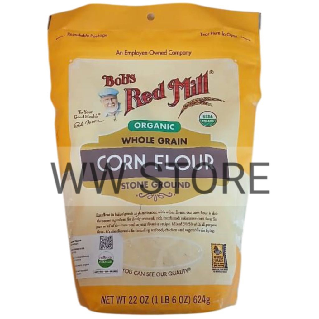 

Tepung jagung organik USA Bob's Red Mill Organic WHOLE GRAIN STONE GROUND Corn Flour 624g