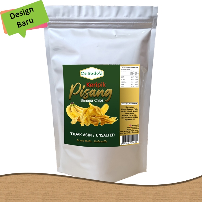 

(degados) De Gado's - Keripik Pisang Tidak Asin 80gr