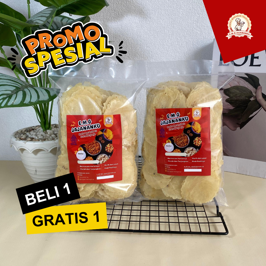 

Emping Melinjo Kemasan 500 gr ( 2 X 250 gr ) /Emping Per 2-3 Biji Melinjo/Emping Mentah/Emping Kualitas Premium